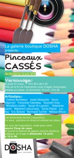 « Pinceaux cassés» carton d'invitation