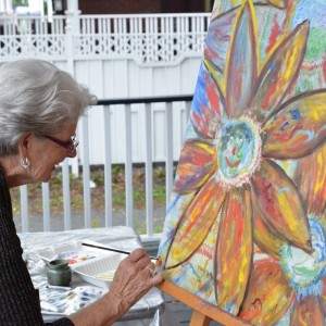 Peinture sur le balcon, juillet 2016