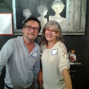 Artiste Richard Lambert avec poète Monique Pagé