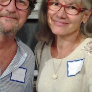 Artiste Richard Lambert avec poète Monique Pagé